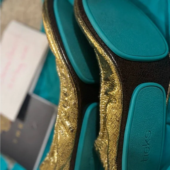 Gold Women's Flats by Tieks - Picture 7 of 7